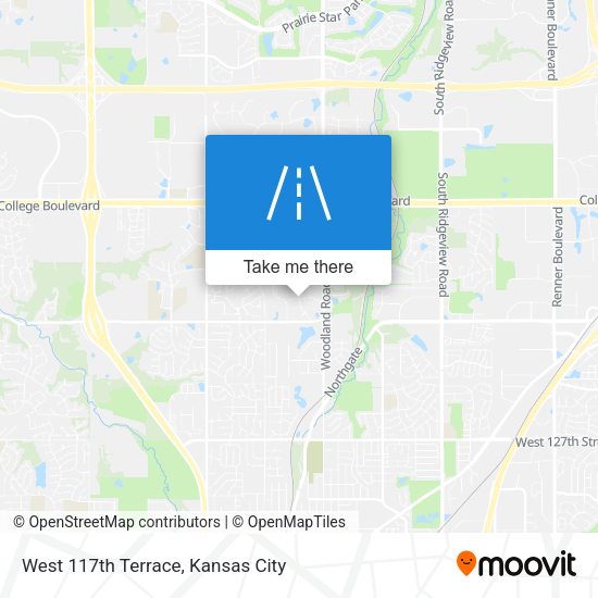 West 117th Terrace map