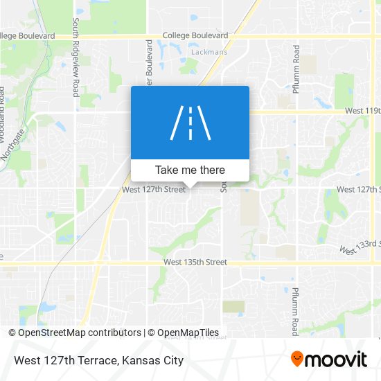 West 127th Terrace map