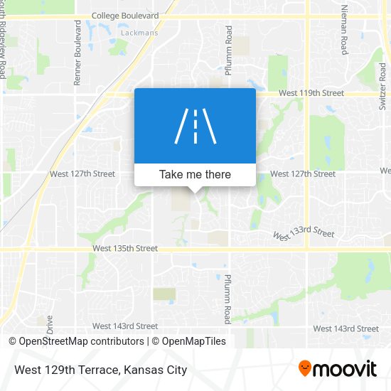 West 129th Terrace map