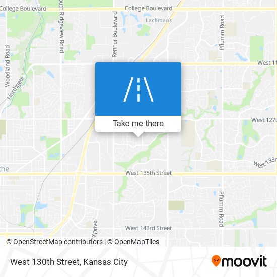 West 130th Street map