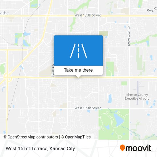 West 151st Terrace map