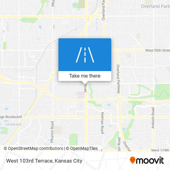 West 103rd Terrace map