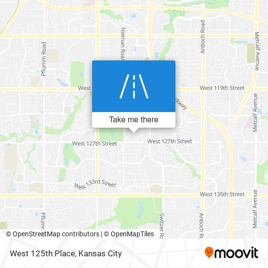 West 125th Place map