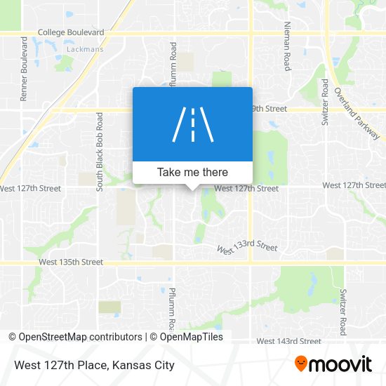 West 127th Place map