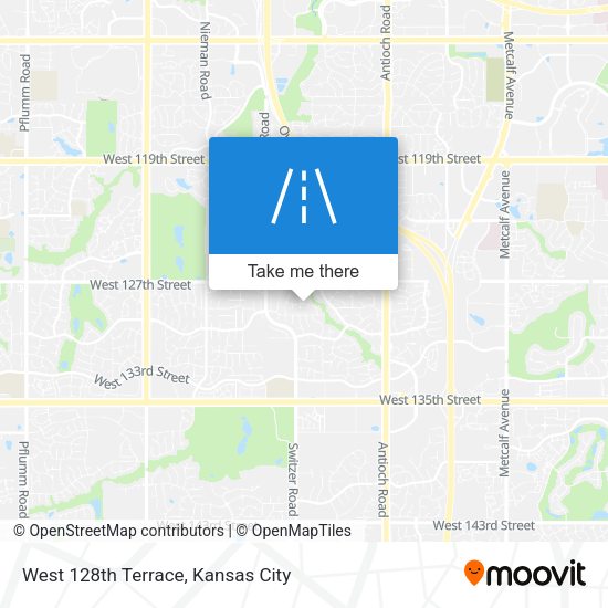 Mapa de West 128th Terrace