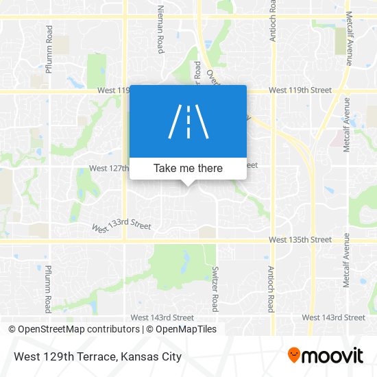 West 129th Terrace map