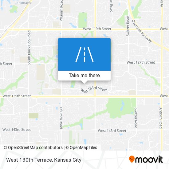 West 130th Terrace map