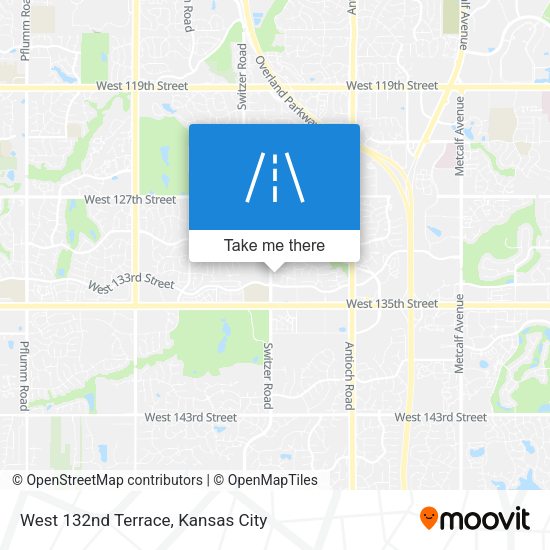 West 132nd Terrace map