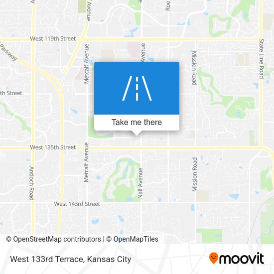 Mapa de West 133rd Terrace