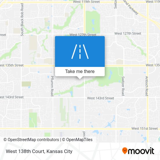 West 138th Court map