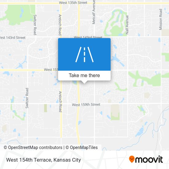 West 154th Terrace map