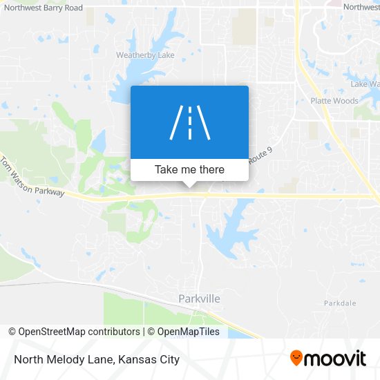North Melody Lane map