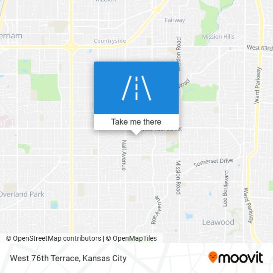 West 76th Terrace map