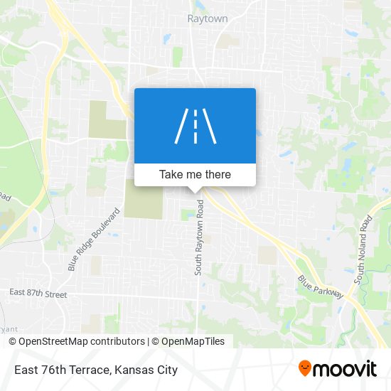 East 76th Terrace map