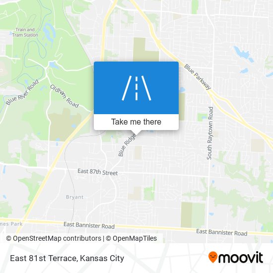 East 81st Terrace map