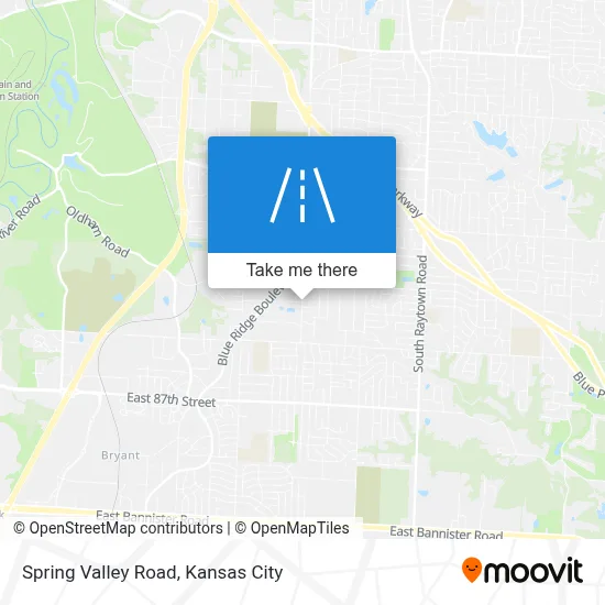 Spring Valley Road map