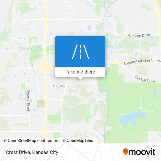 Crest Drive map