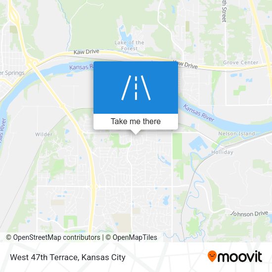 West 47th Terrace map