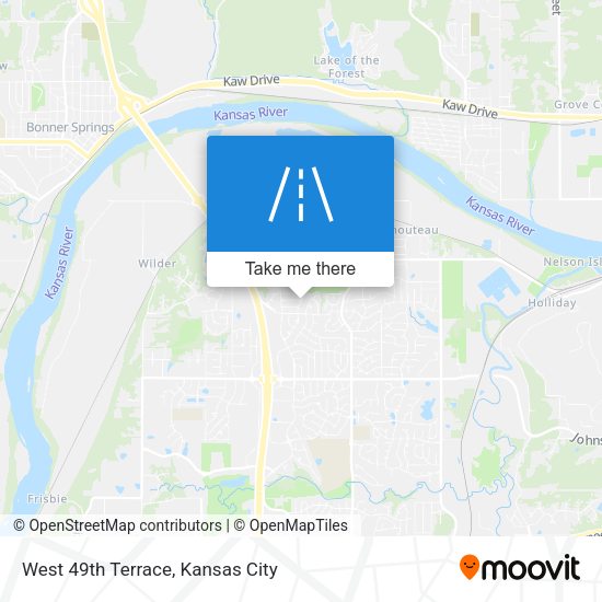 West 49th Terrace map