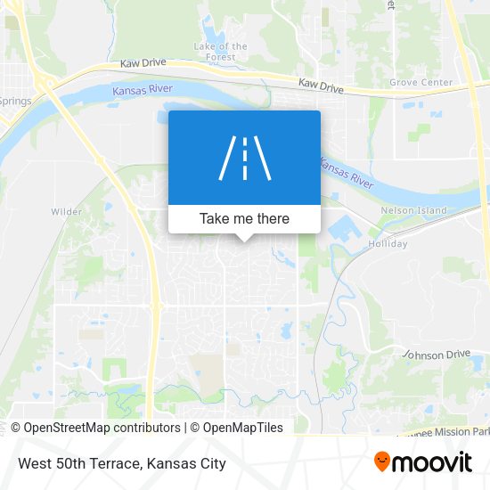 West 50th Terrace map