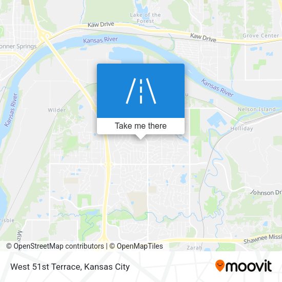 West 51st Terrace map