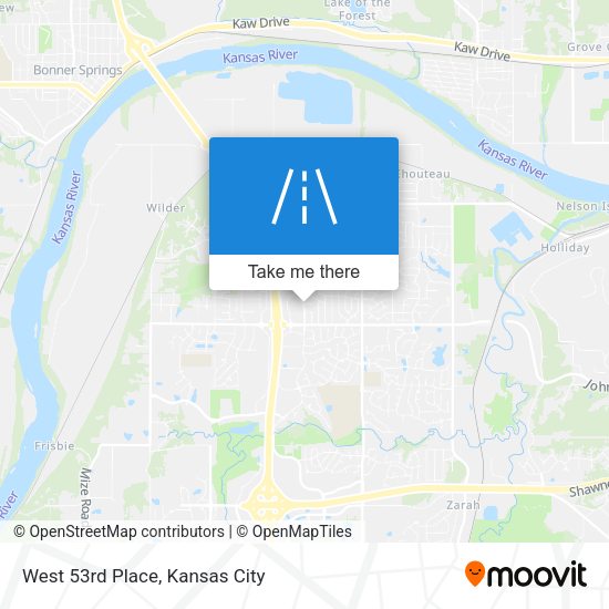 West 53rd Place map