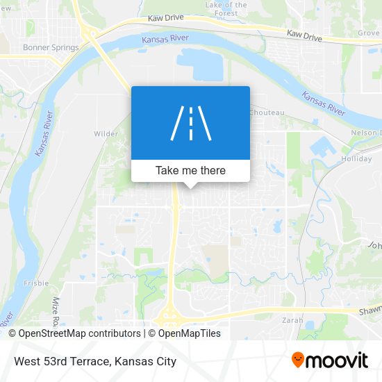 West 53rd Terrace map