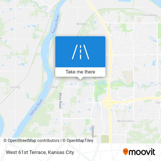 West 61st Terrace map