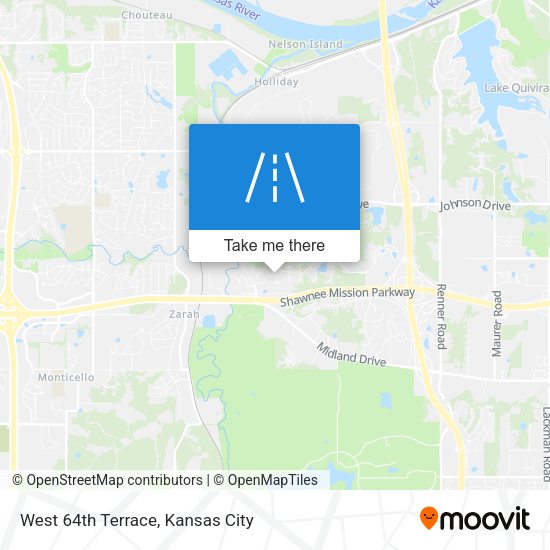 West 64th Terrace map