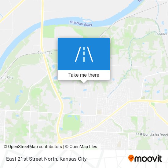 Mapa de East 21st Street North