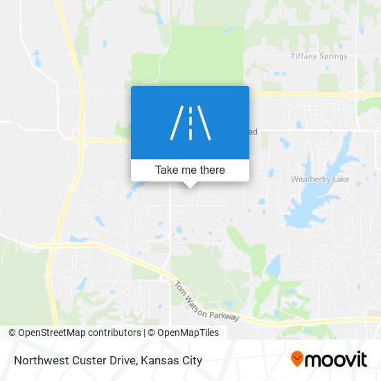 Northwest Custer Drive map