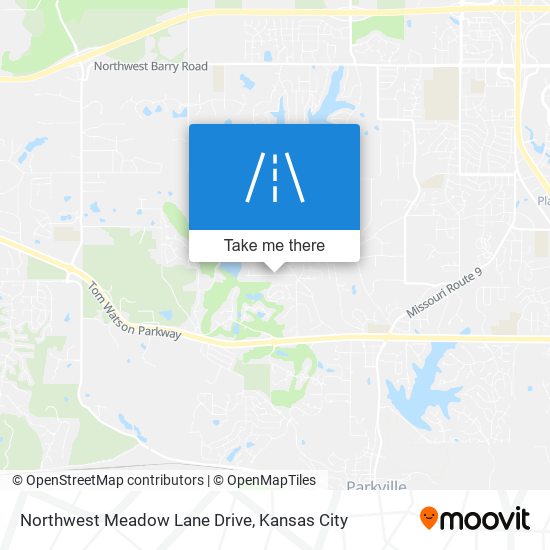 Northwest Meadow Lane Drive map