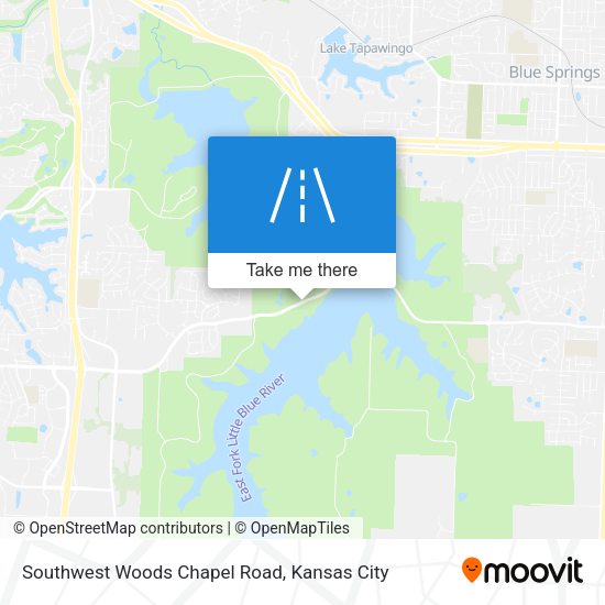 Southwest Woods Chapel Road map
