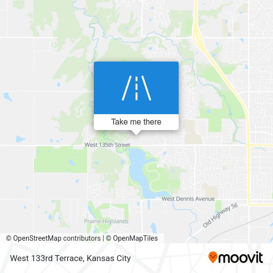 West 133rd Terrace map