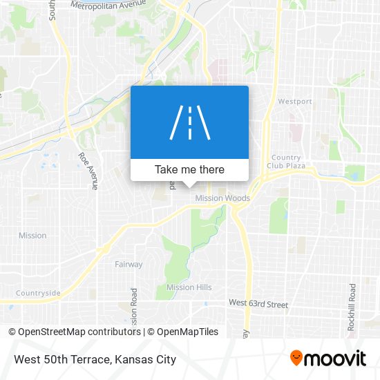 West 50th Terrace map