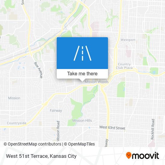 West 51st Terrace map