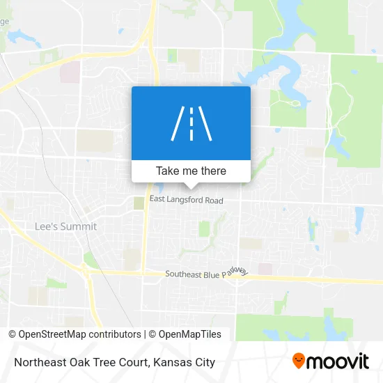 Northeast Oak Tree Court map
