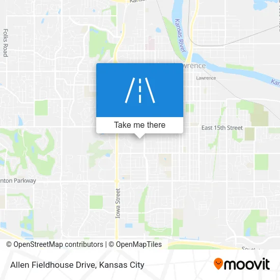 Allen Fieldhouse Drive map