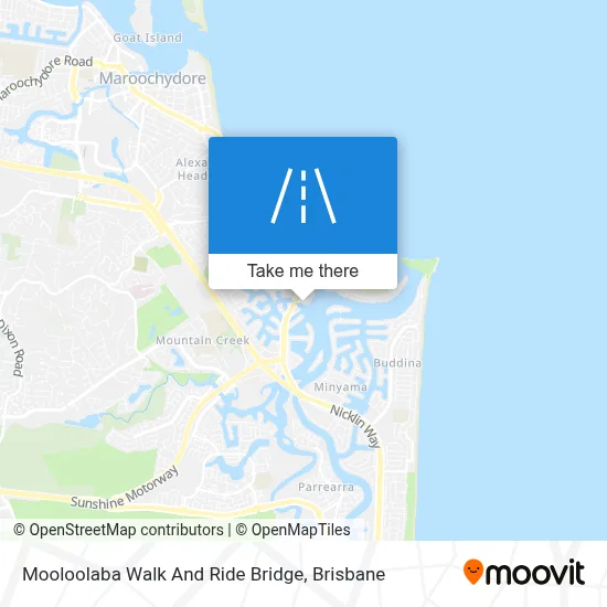 Mapa Mooloolaba Walk And Ride Bridge