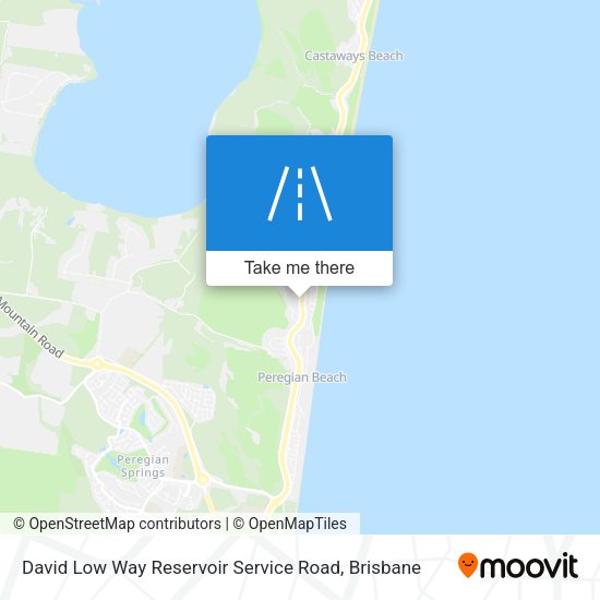 David Low Way Reservoir Service Road map