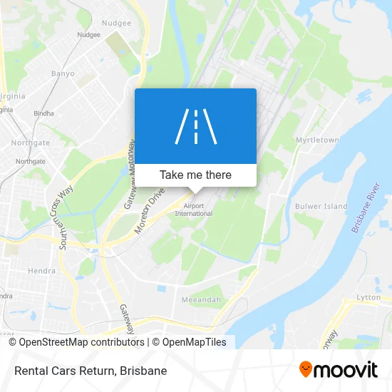 Mapa Rental Cars Return