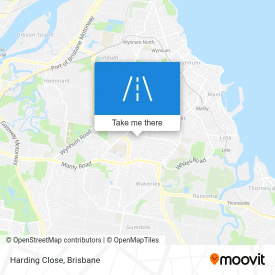 Mapa Harding Close