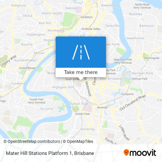 Mater Hill Stations Platform 1 map