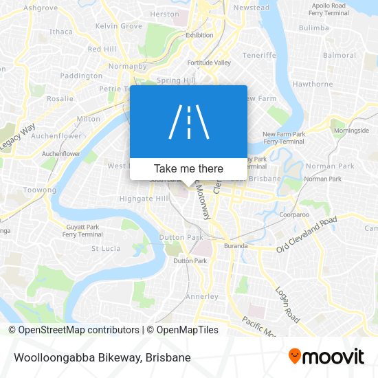 Woolloongabba Bikeway map