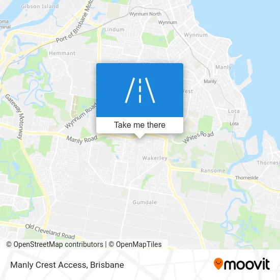 Mapa Manly Crest Access