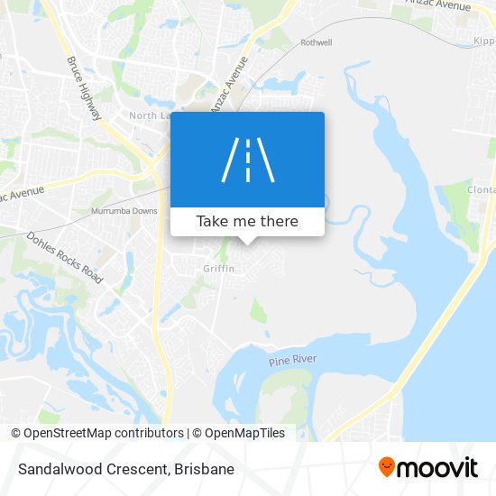 Sandalwood Crescent map