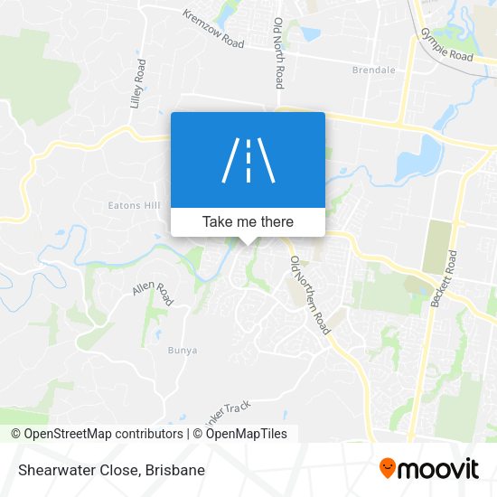 Shearwater Close map