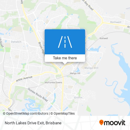 North Lakes Drive Exit map