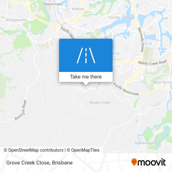 Grove Creek Close map