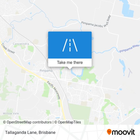 Tallaganda Lane map